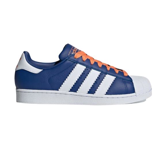Adidas Superstar Knicks 'Collegiate Royal White Easy Orange Men Sneakers-Size: 7 - Picture 3 of 8